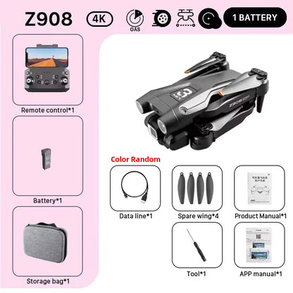 MINI Z908Pro Max 4K FPV Drone - Professional Brushless Quadcopter with Obstacle Avoidance & Folding Design