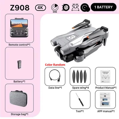 MINI Z908Pro Max 4K FPV Drone - Professional Brushless Quadcopter with Obstacle Avoidance & Folding Design
